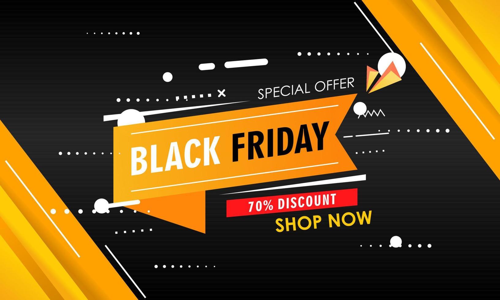 Black friday sale banner template background vector