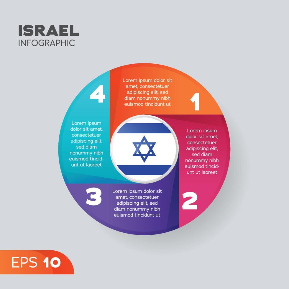 Israel Infographic Element vector