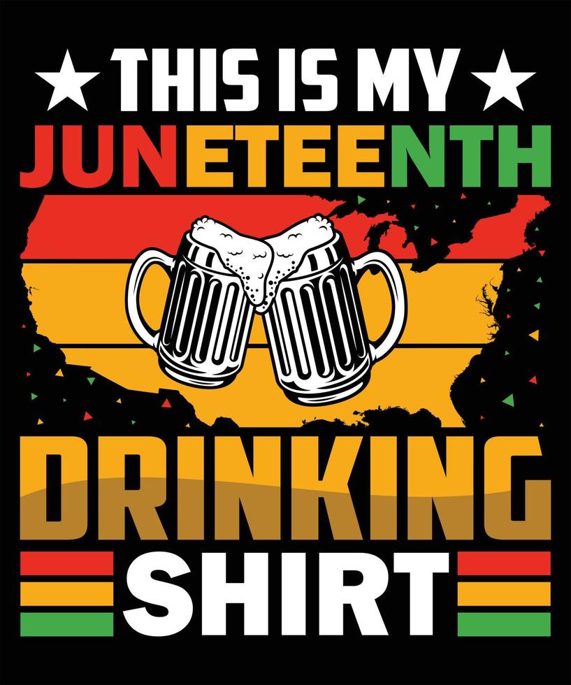 Juneteenth day black history equality culture African American independence t-shirt design vector