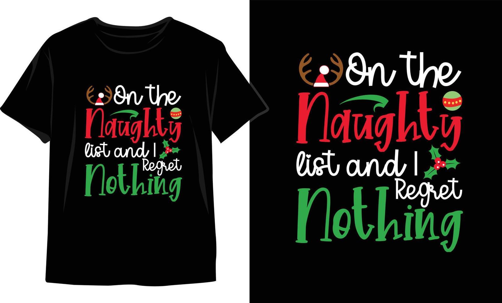 diseño de camisetas navideñas. gráficos vectoriales de navidad. diseño de camiseta vector