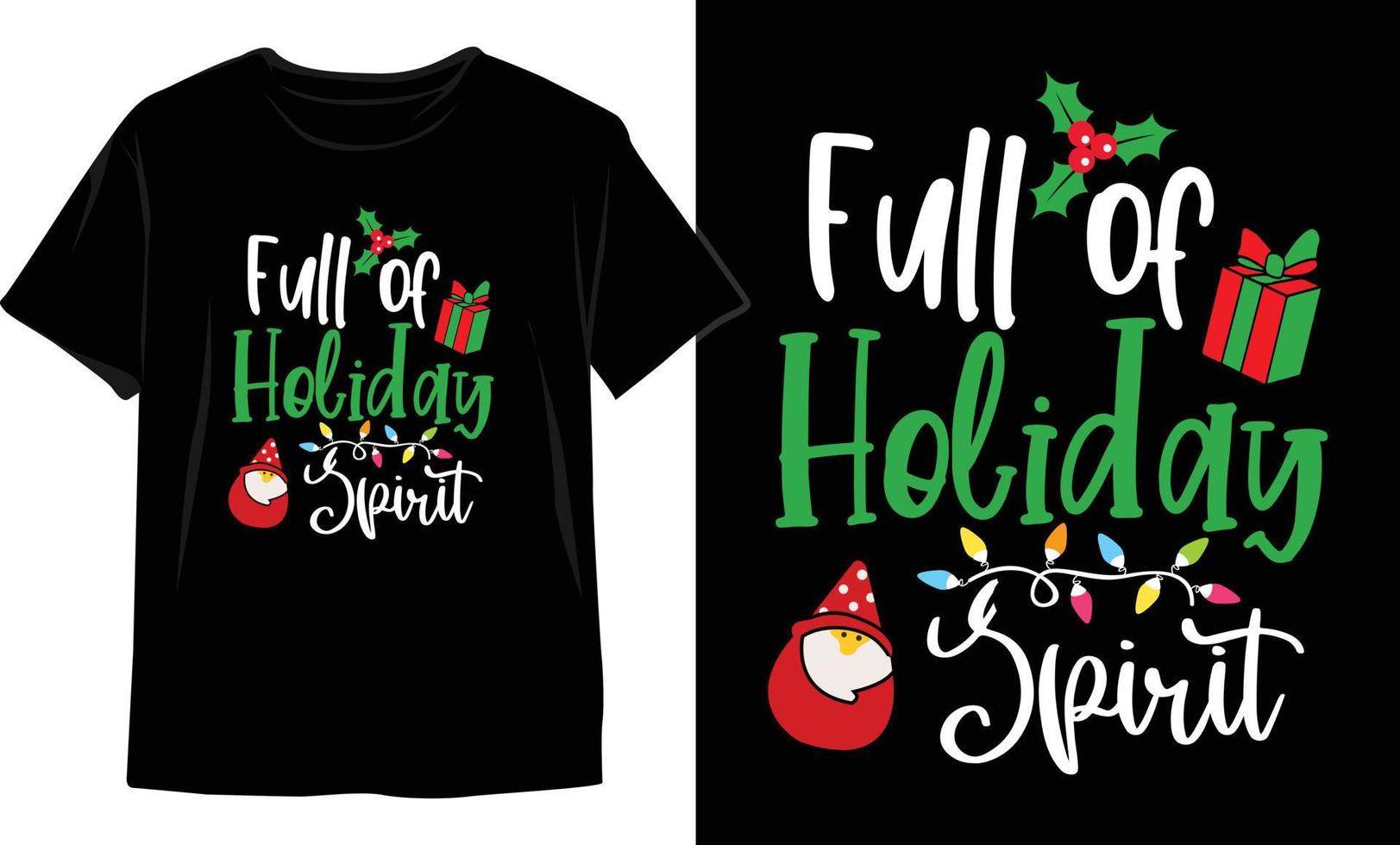 diseño de camisetas navideñas. gráficos vectoriales de navidad. diseño de camiseta vector