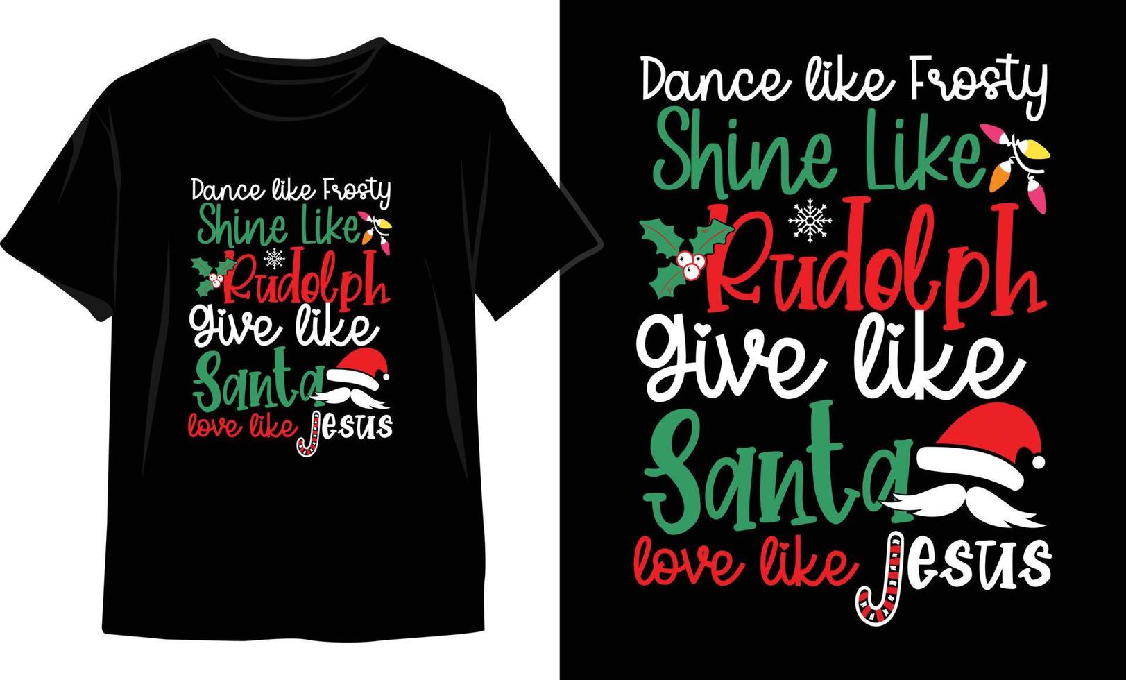 diseño de camisetas navideñas. gráficos vectoriales de navidad. diseño de camiseta vector