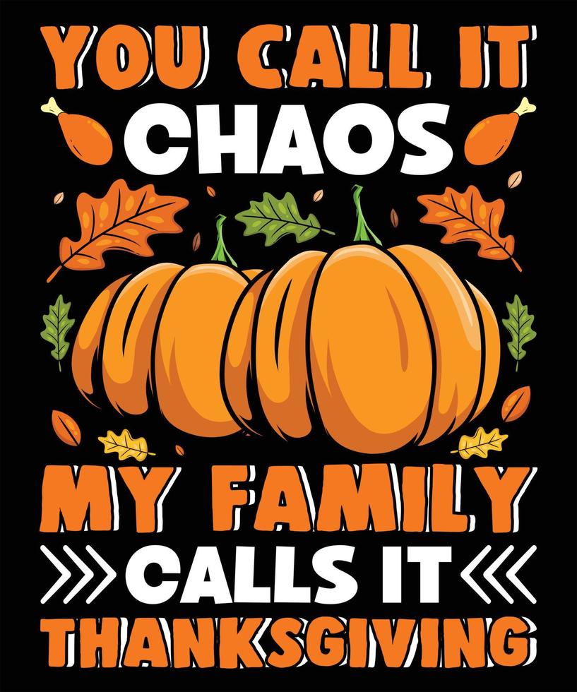 tipografía día de acción de gracias cena otoño vacaciones calabaza vector camiseta