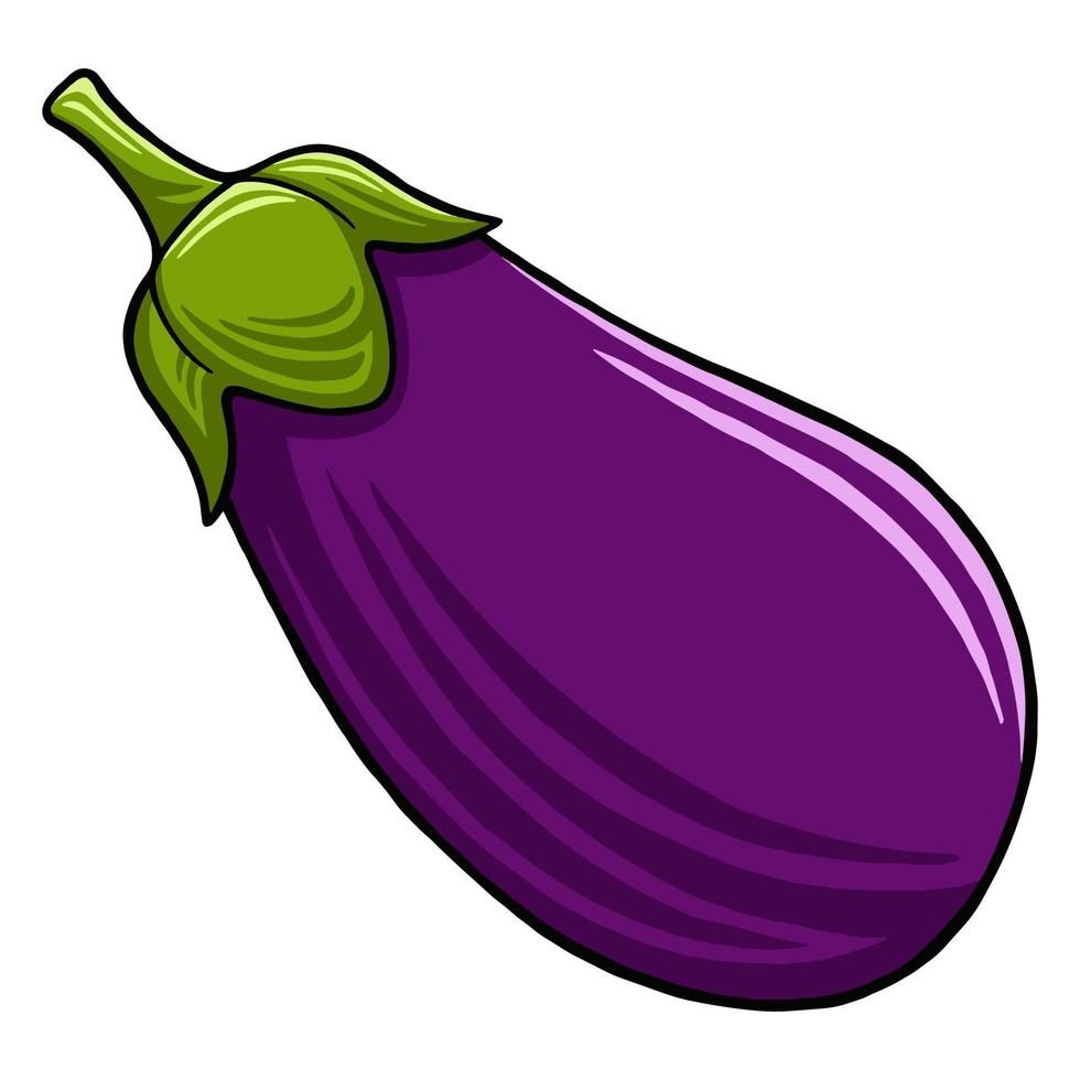 Aubergine in Vector Style Illustration