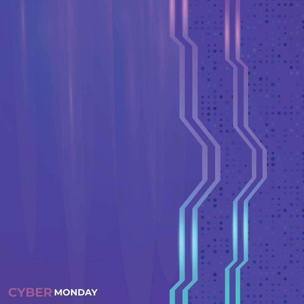 Modern background cyber monday sale promotion. Gradient smooth futuristic style background. vector