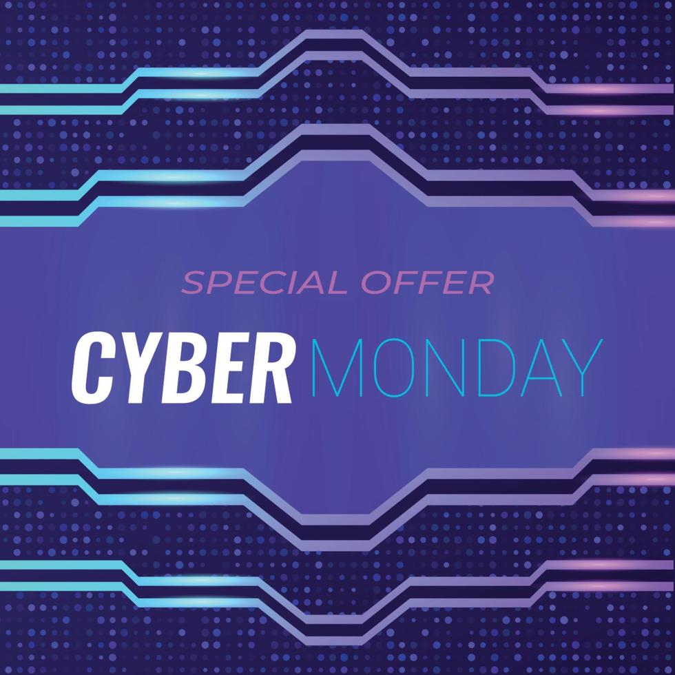 Cyber monday special offer promotion background. vector