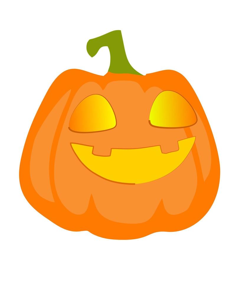 risa de halloween de calabaza vector