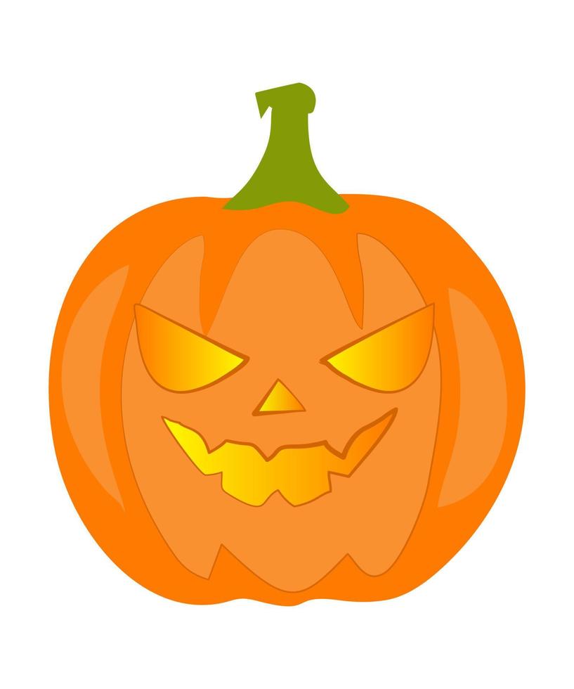 calabaza halloween enojado vector