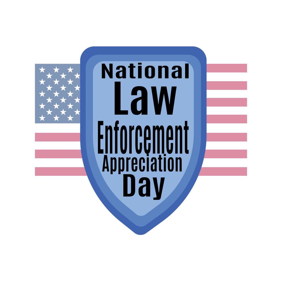 National Law Enforcement Appreciation Day, Idea for poster, banner, flyer or postcard vector