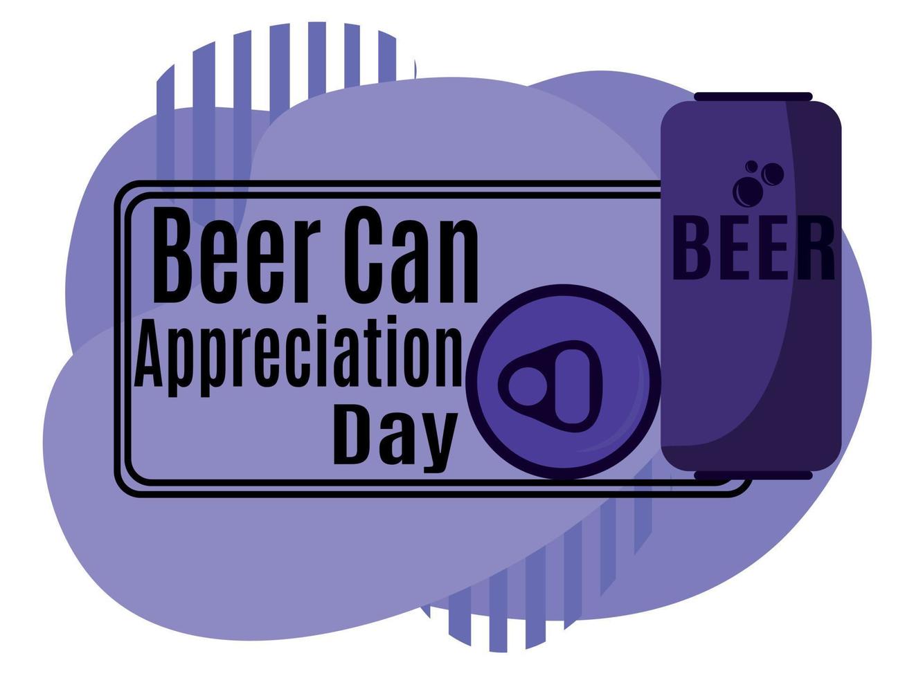 Beer Can Appreciation Day, Idea for horizontal poster, banner, flyer, leaflet or postcard vector