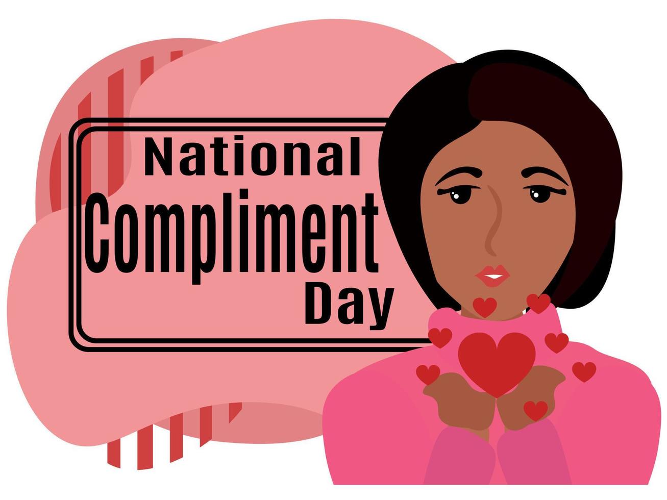National Compliment Day, Idea for horizontal poster, banner, flyer
