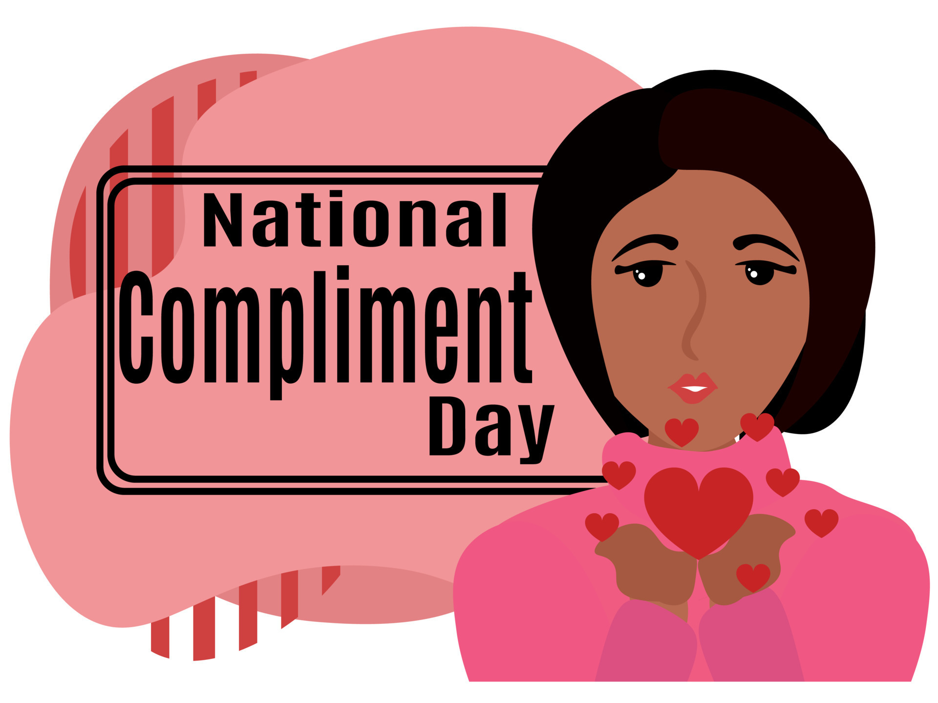 National Compliment Day, Idea for horizontal poster, banner, flyer, leaflet or postcard 13087936