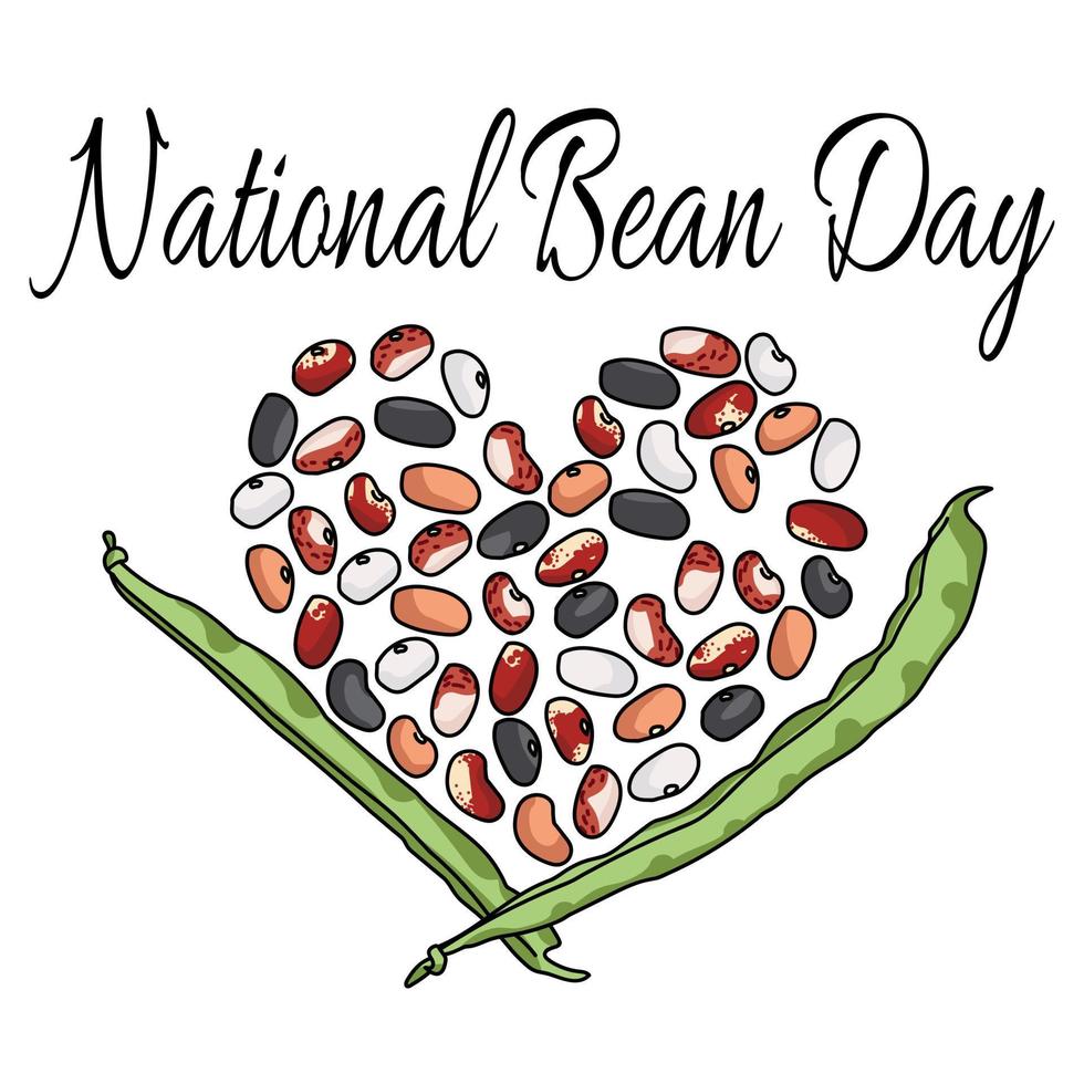 National Bean Day, Idea for poster, banner, flyer, card or menu design