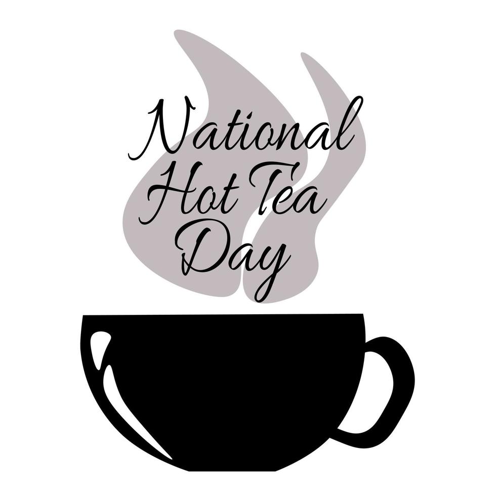 National Hot Tea Day, Idea for poster, banner, flyer, card or menu design 13087944 Vector Art at