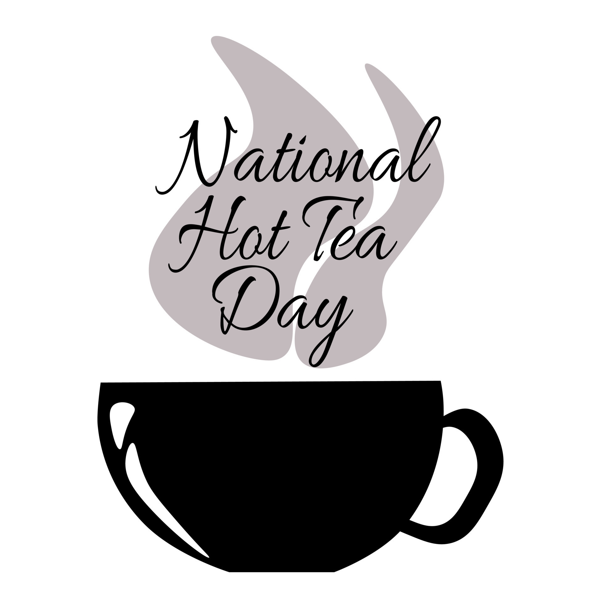 National Hot Tea Day, Idea for poster, banner, flyer, card or menu