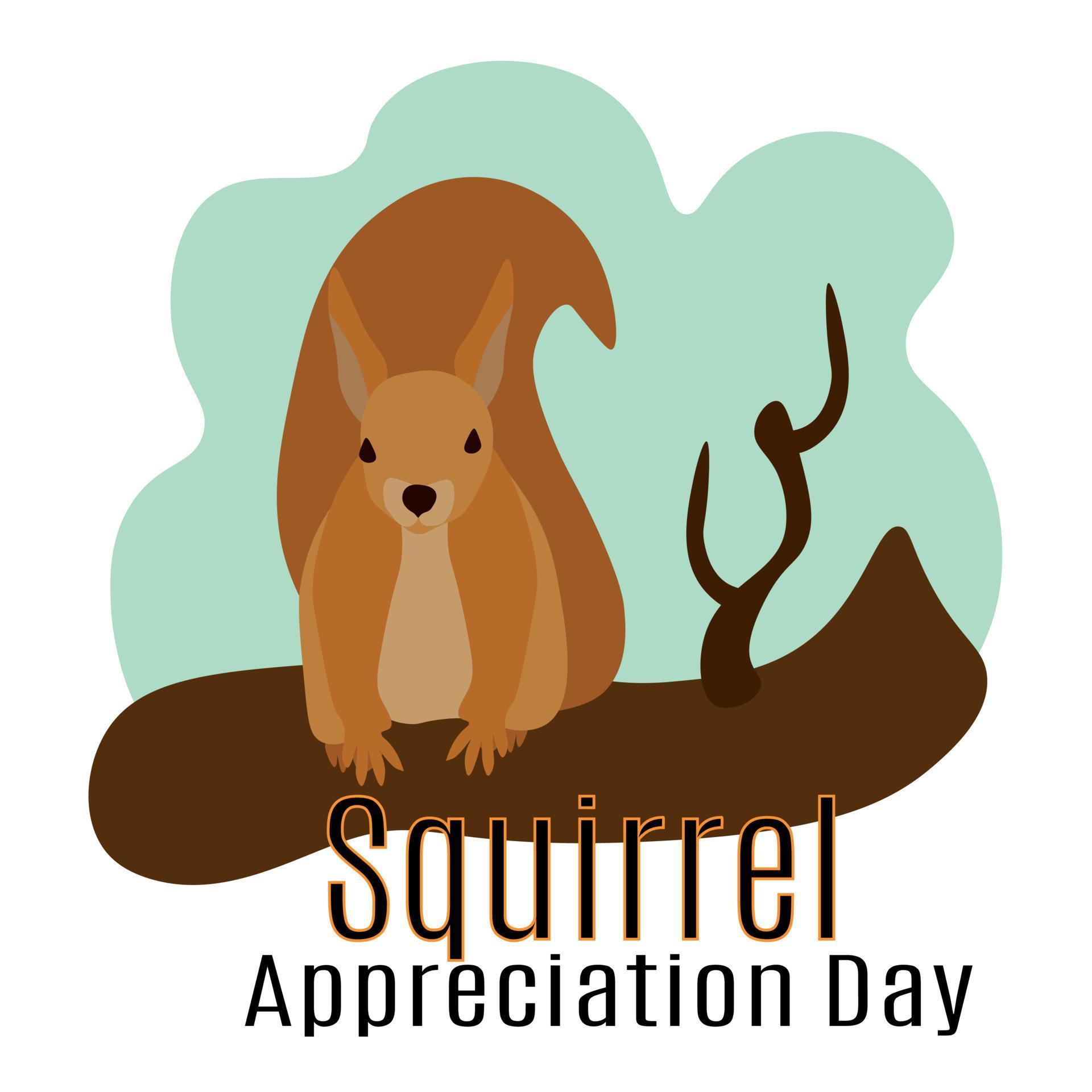 Squirrel Appreciation Day, Idea for poster, banner, flyer, leaflet or