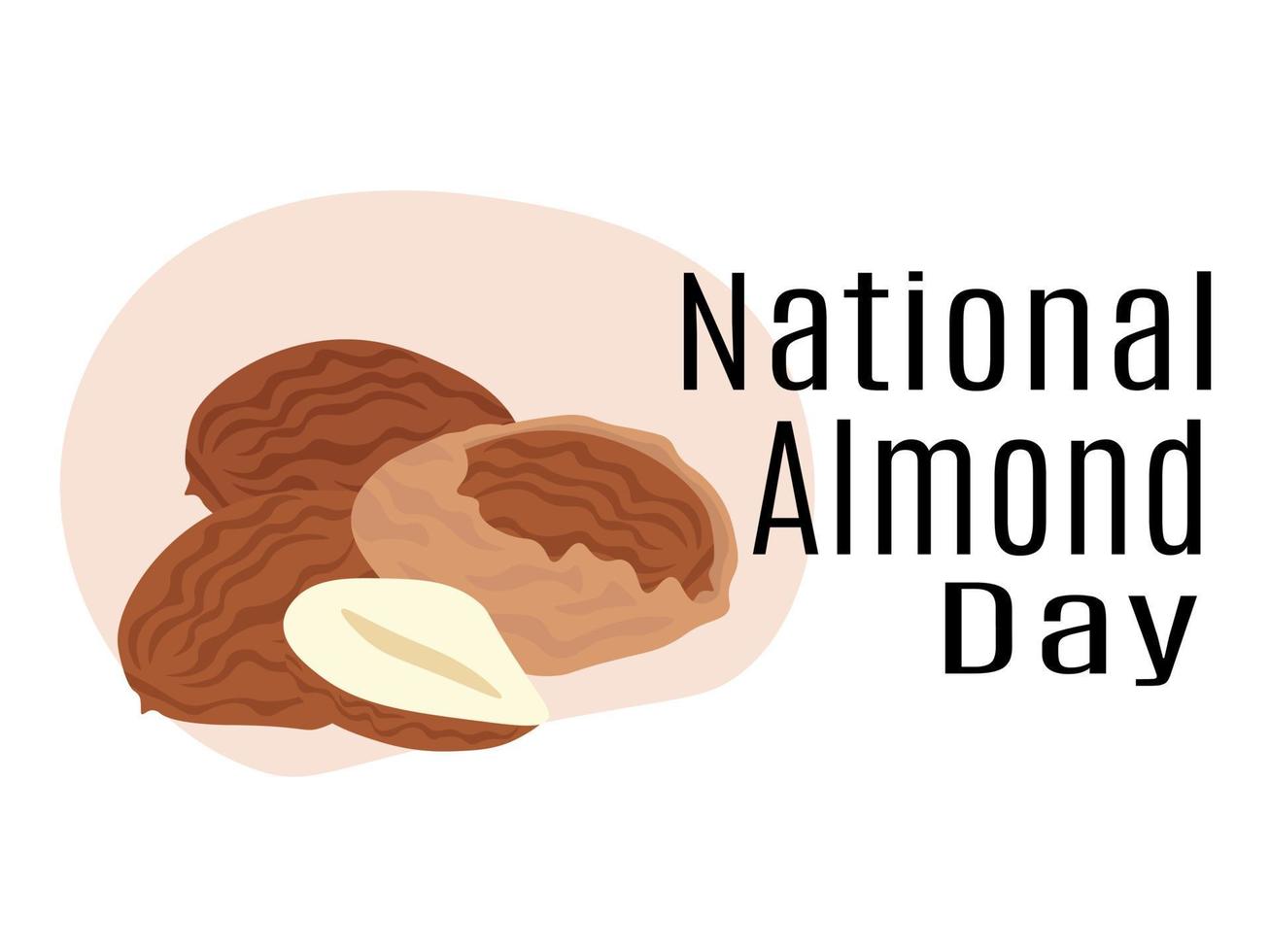 National Almond Day, Idea for poster, banner, flyer, card or menu design 13087957 Vector Art at