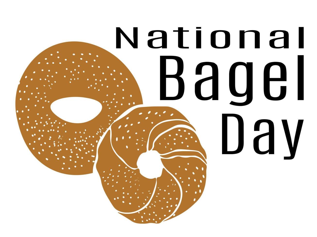 National Bagel Day, Idea for poster, banner, flyer, card or menu design vector