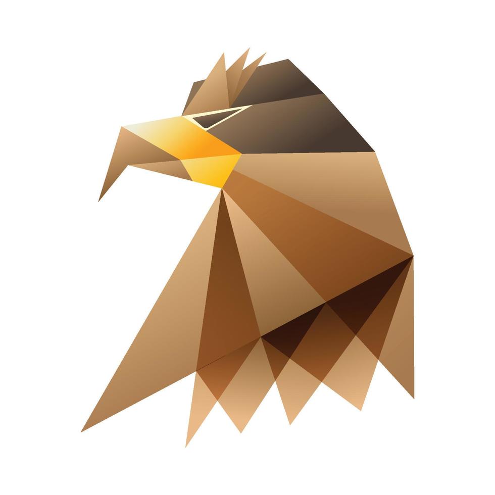 Eagle vector artwork with geometric shapes