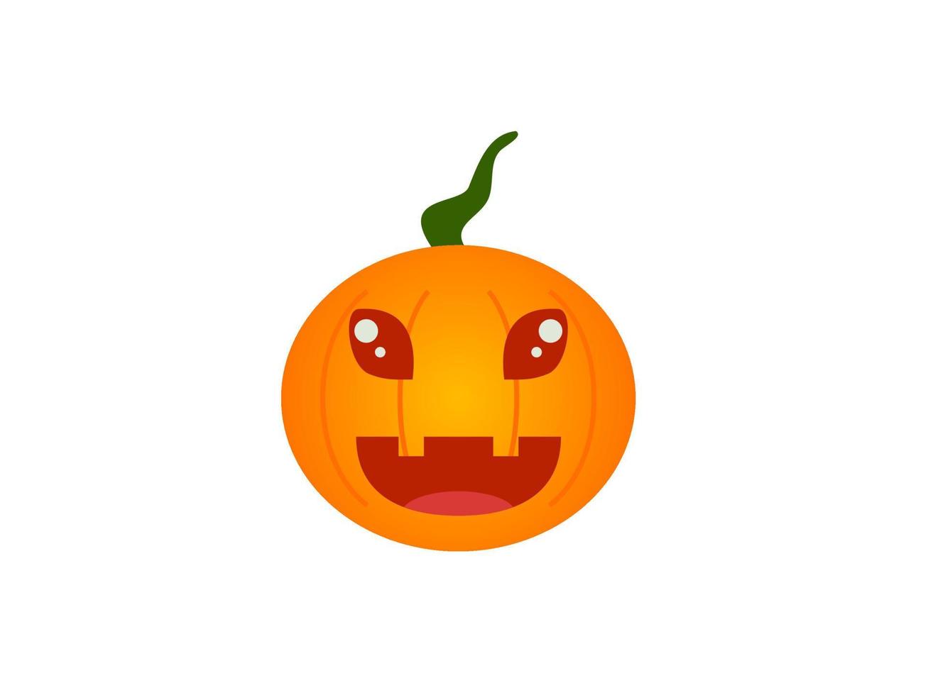 cute pumpkin flat design vector illustration