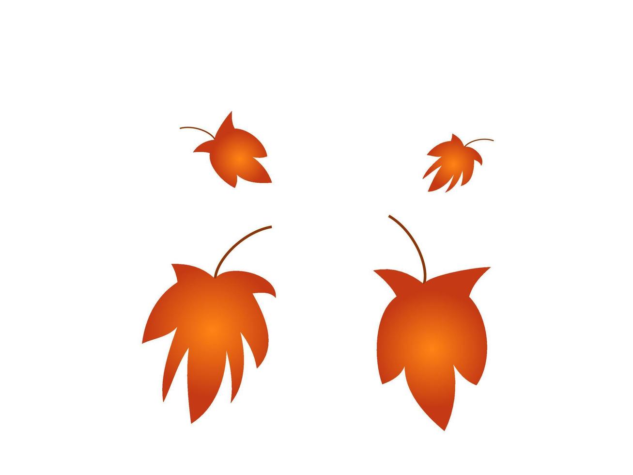 ilustración de vector de diseño plano de hoja de otoño