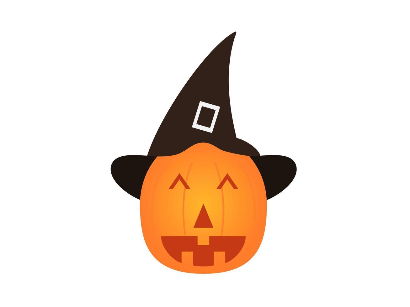 ilustración de vector de diseño plano de calabaza linda