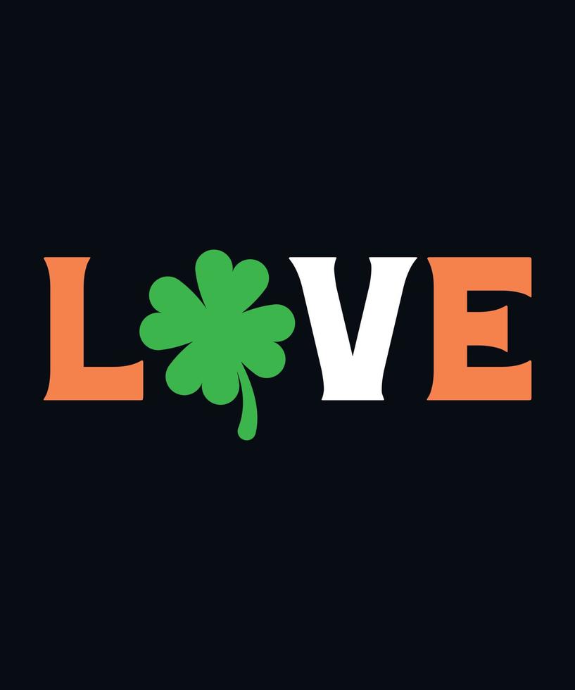 Love st patrick day vector