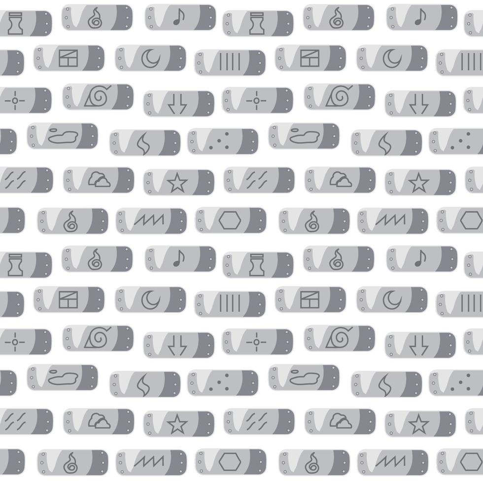 Seamless pattern with icons bandana. Vector