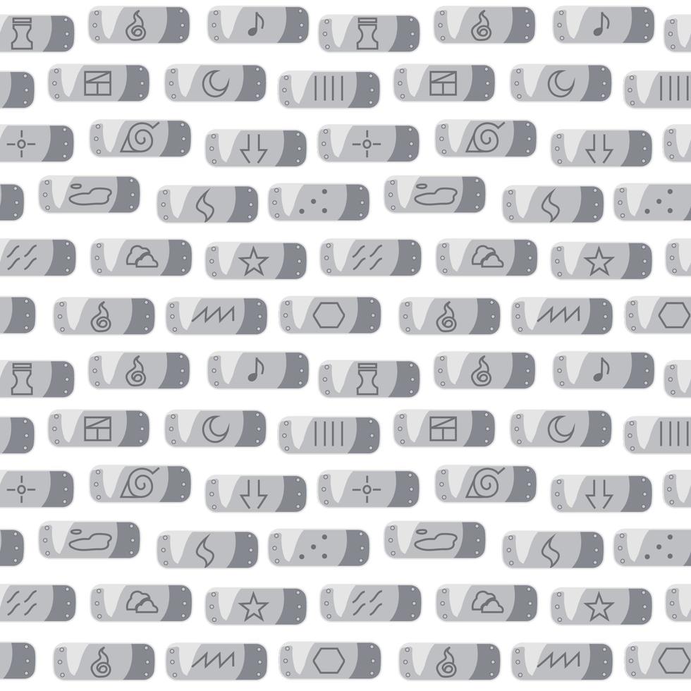 Seamless pattern with icons bandana. Vector