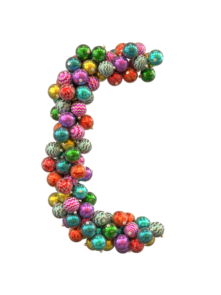 Festive Retro Holiday Christmas ornaments globe typeface text C png