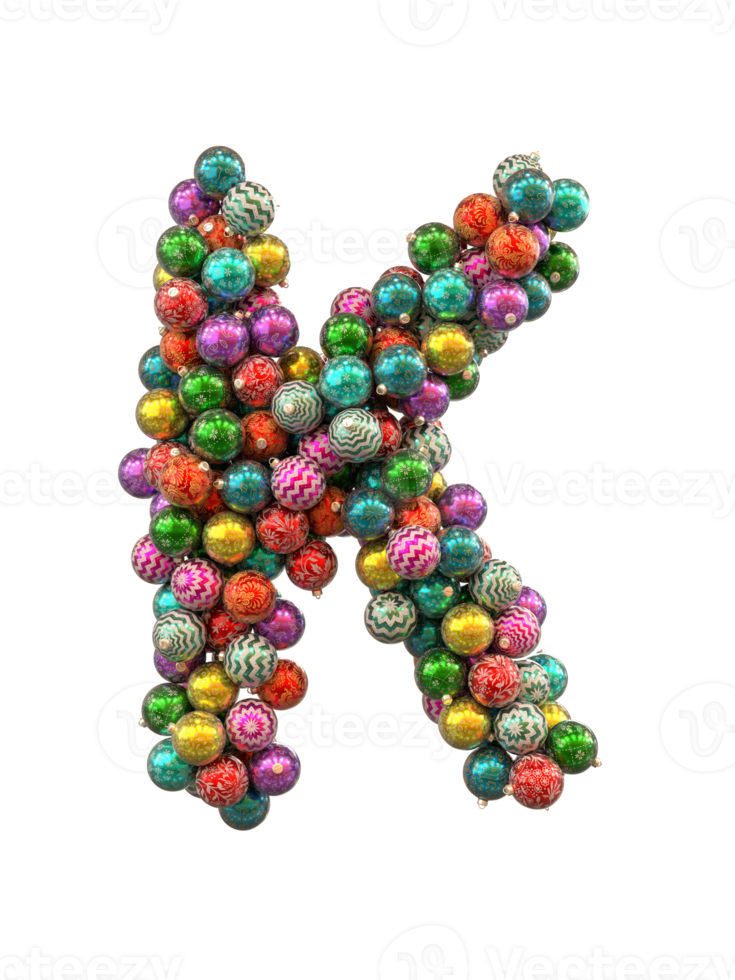 Festive Retro Holiday Christmas ornaments globe typeface text K png