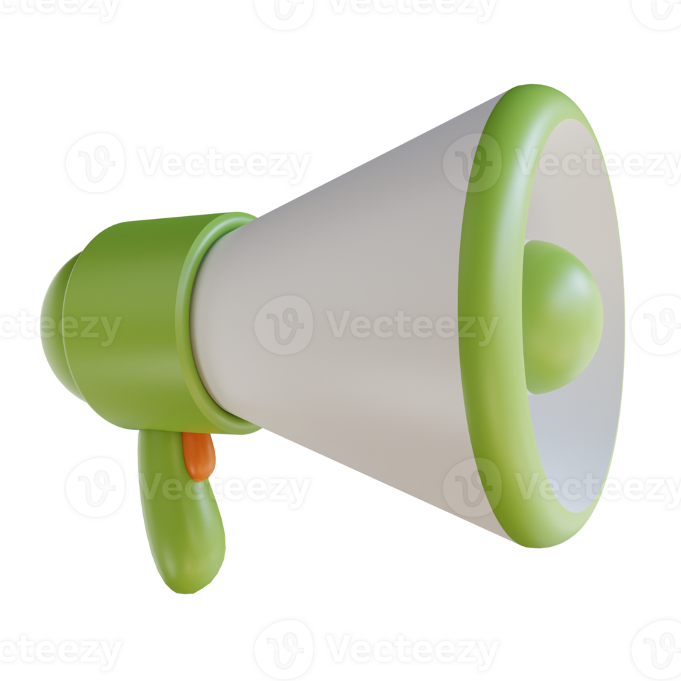 marketing de negócios de megafone de ilustração 3d png