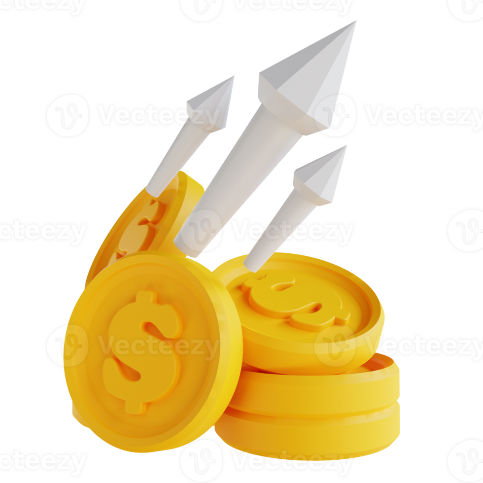 3D-Darstellung Gelddiagramm oben png