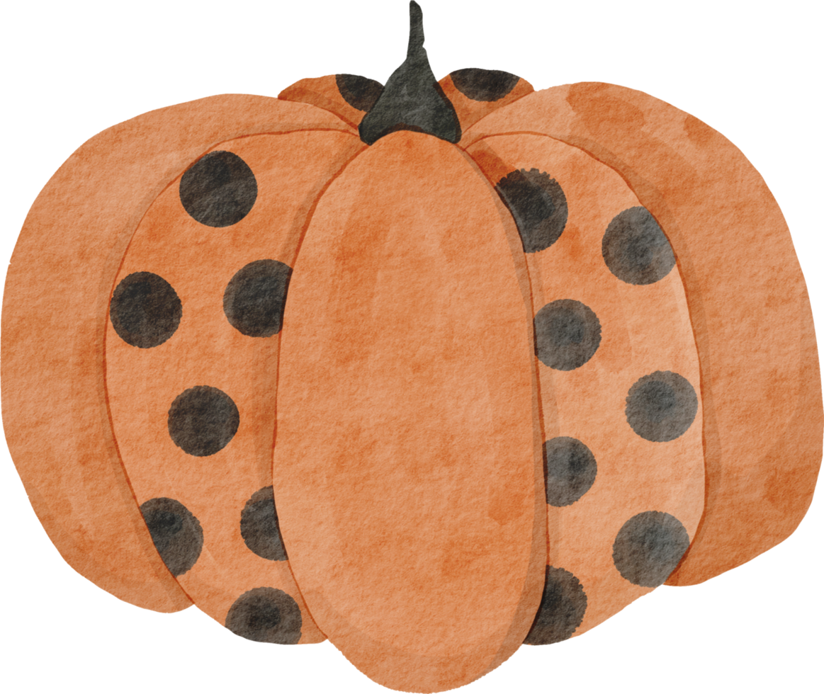 Watercolor halloween pumpkin png