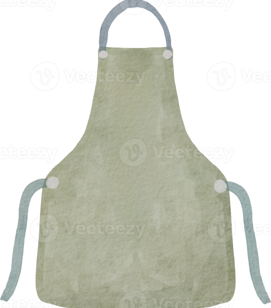 Watercolor cute apron png