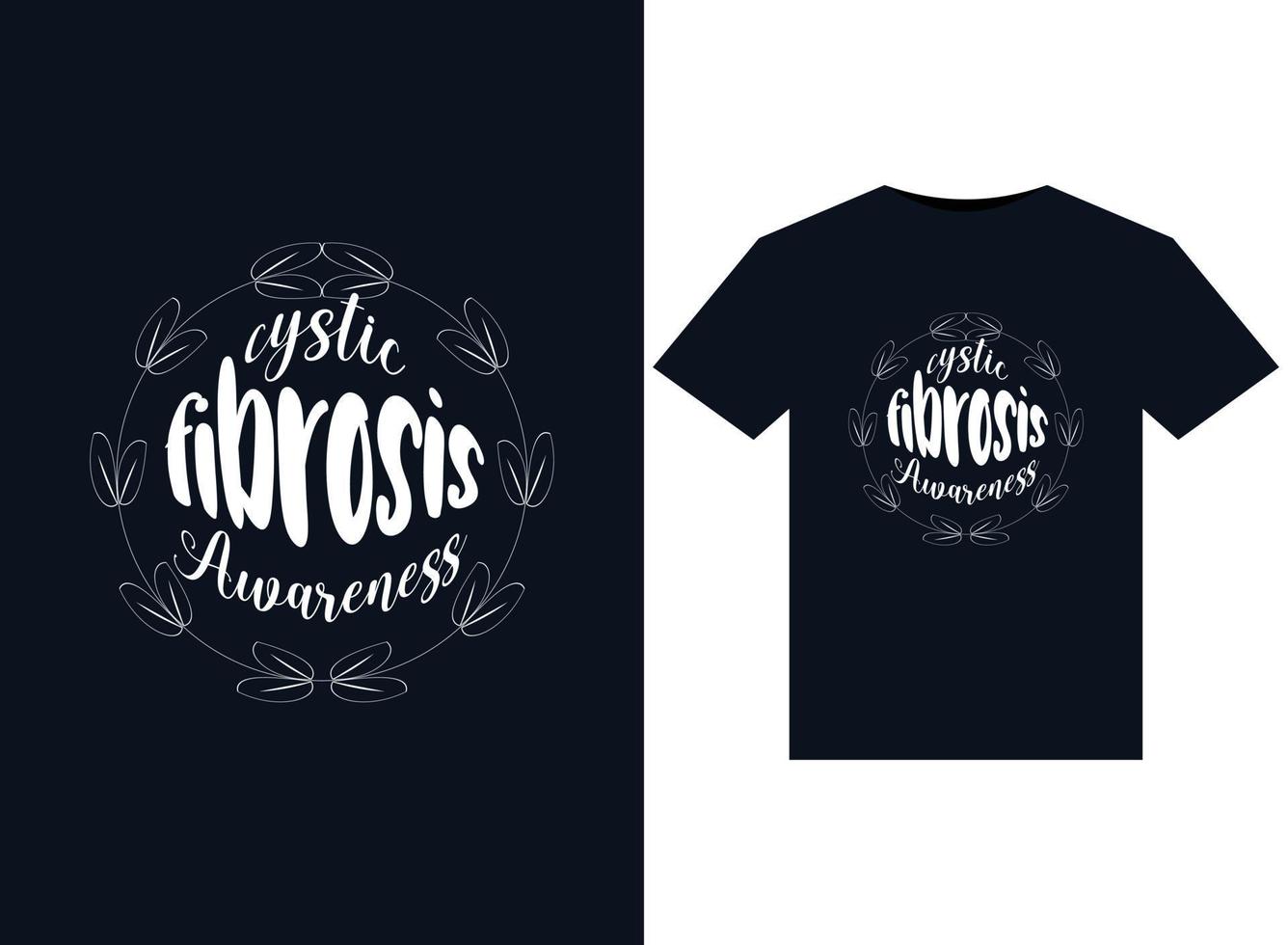 Cystic Fibrosis Awareness illustrations for print-ready T-Shirts design vector