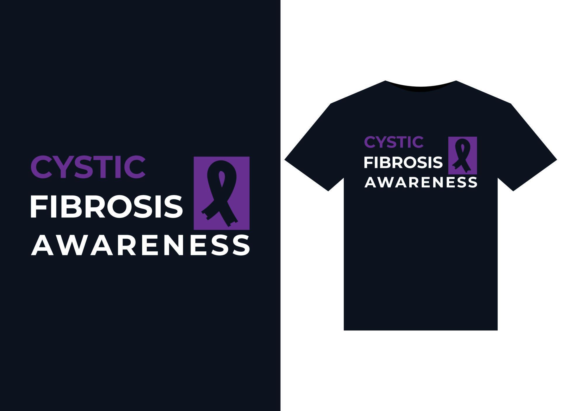 Cystic Fibrosis Awareness illustrations for printready TShirts design