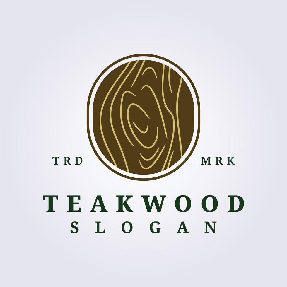 logo of teakwood texture for carpentry vector illustration design