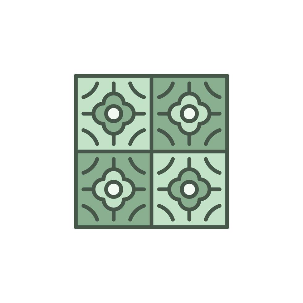 Ceramic Tile vector concept colored icon