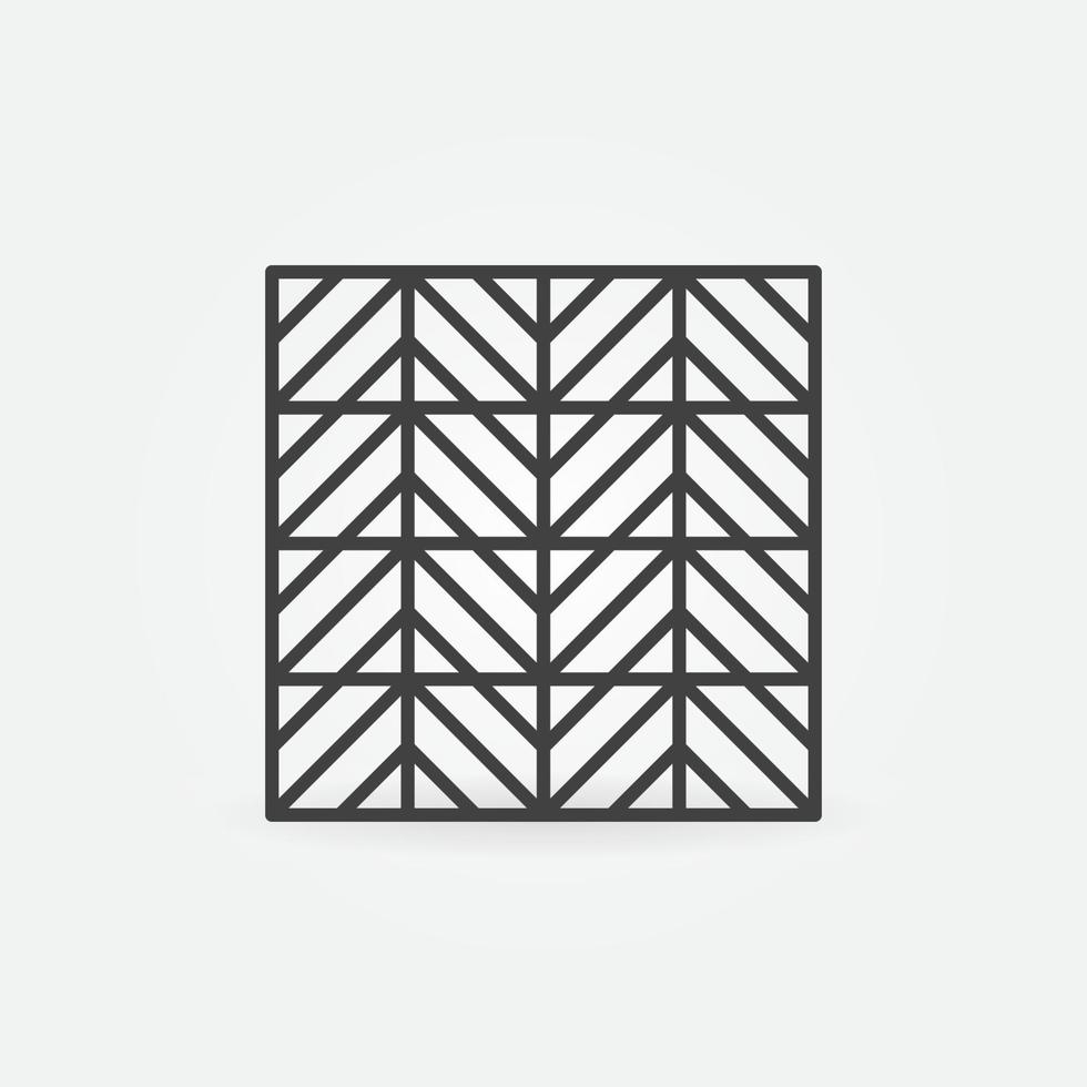 Ceramic Tile with Diagonal Texture vector linear icon