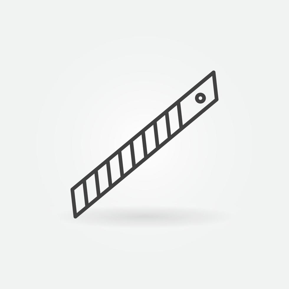 Stationery Knife Blade linear vector concept icon