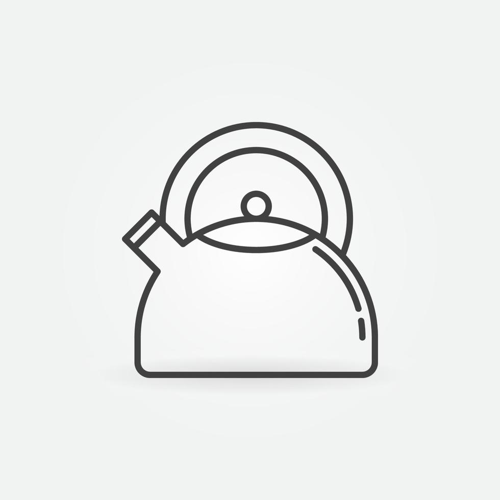 Kettle outline vector concept icon or symbol