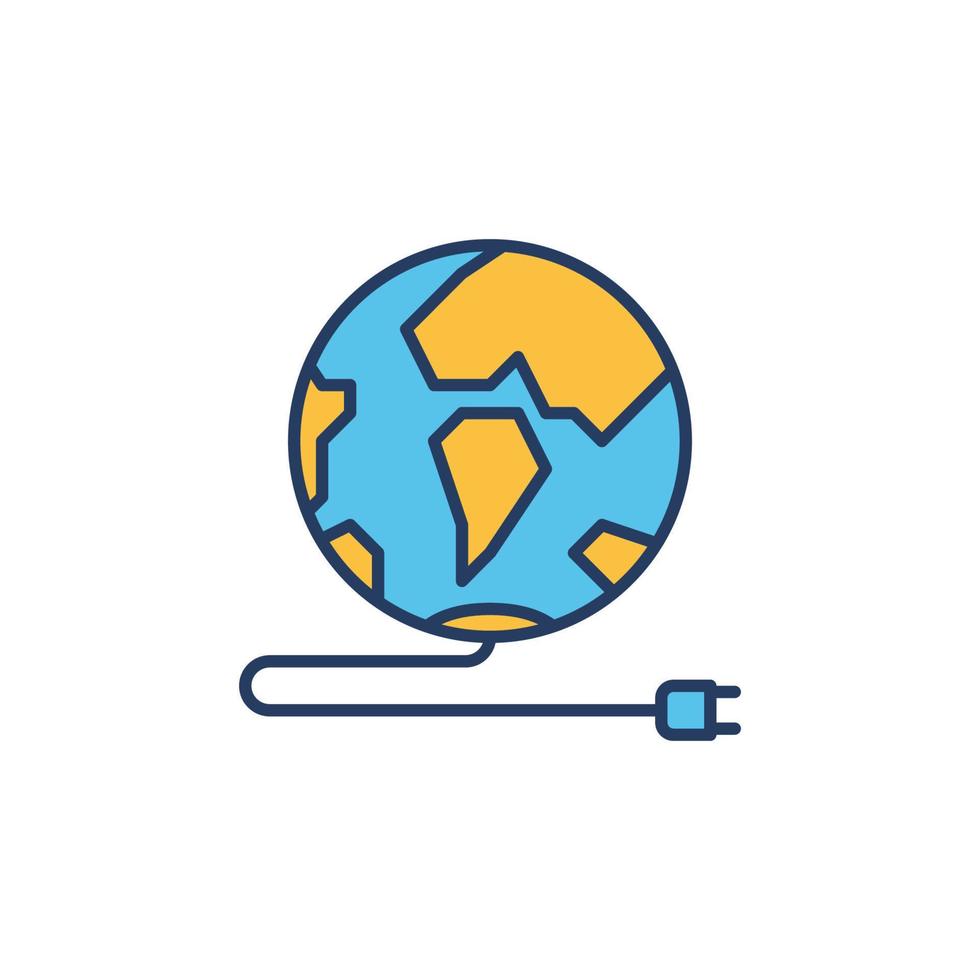 Earth Energy vector concept colored icon or symbol