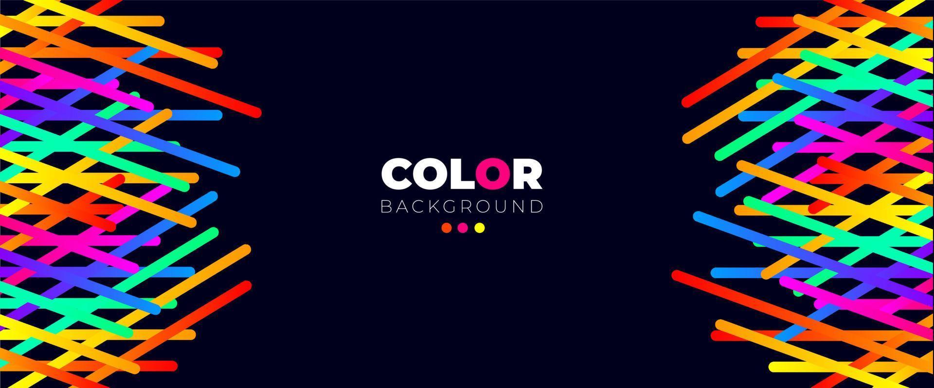 Background with geometric shapes and neon style. Dark blue background with colored forms. colorful line blue background design. vector