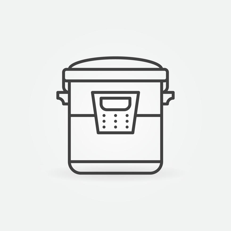 Multicooker vector concept icon in outline style