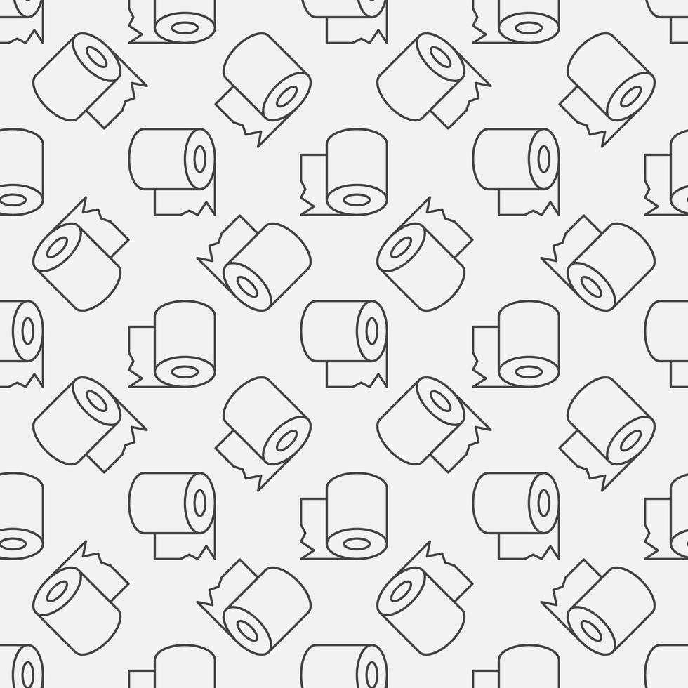 Toilet Paper vector simple outline seamless pattern