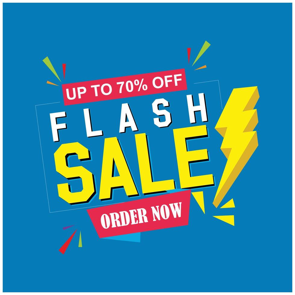 Promotional flash sale banners. Discounts up to 70. Suitable for use as a promotional design element or a blaring flash sale vector