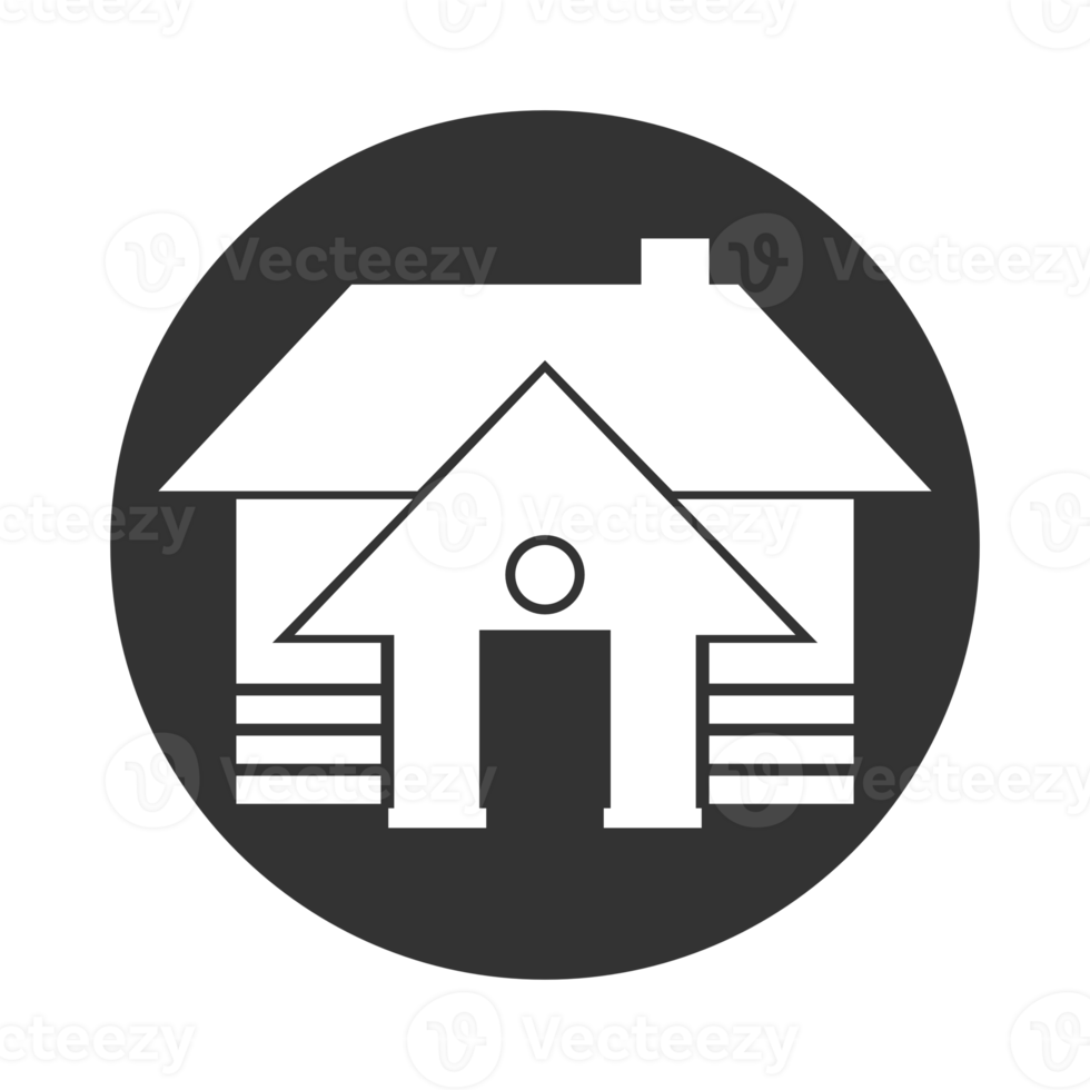 icône de la maison bouton rond png