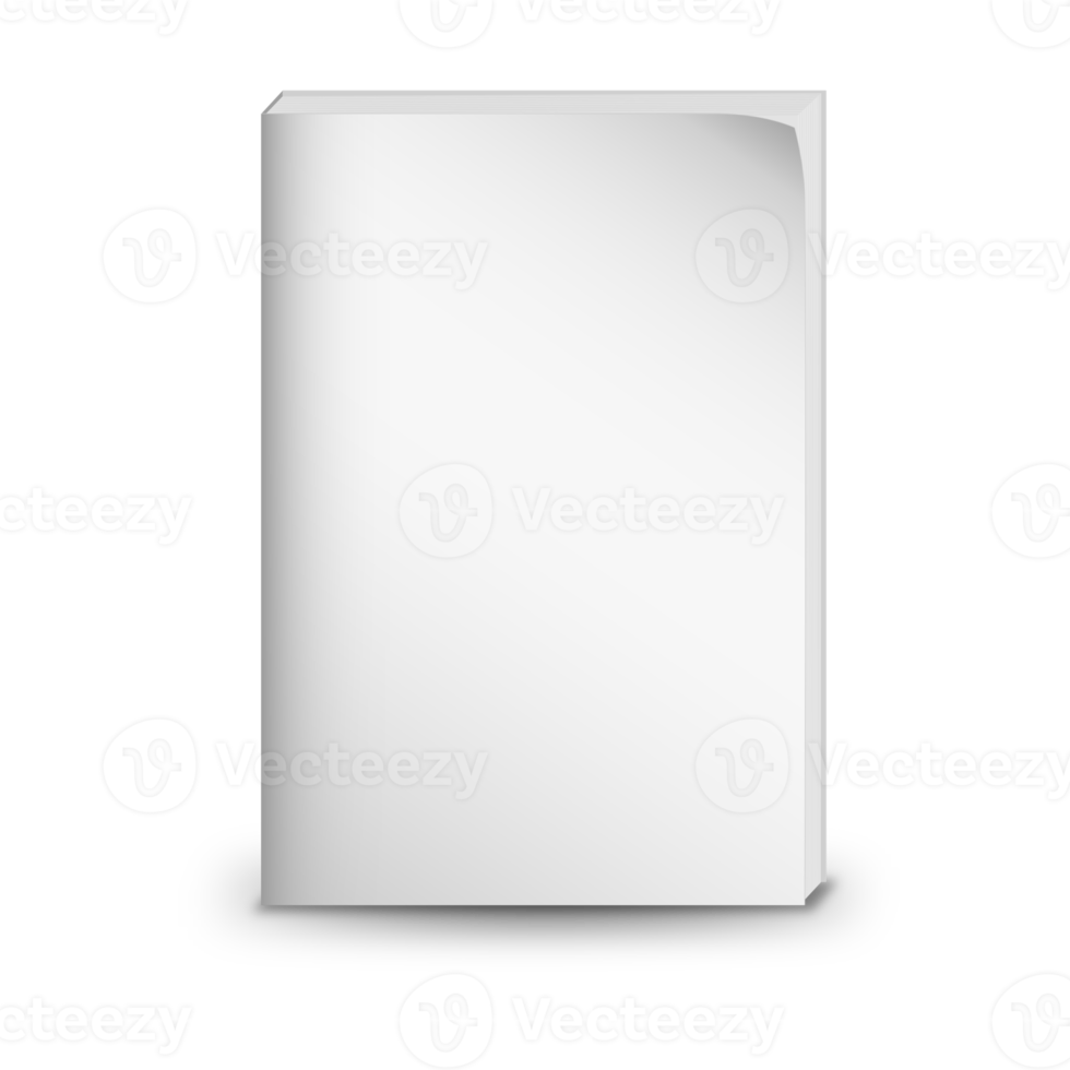 Blank white book png