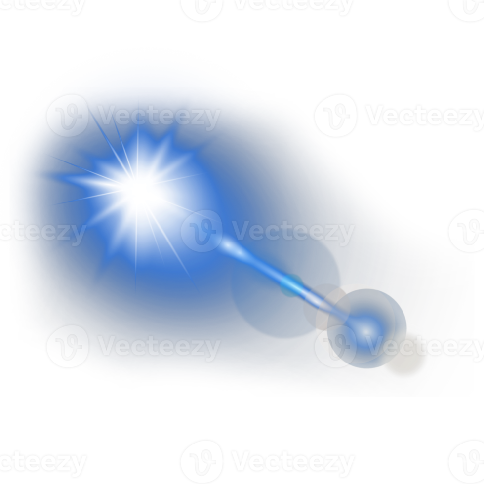 blauwe lensflare png